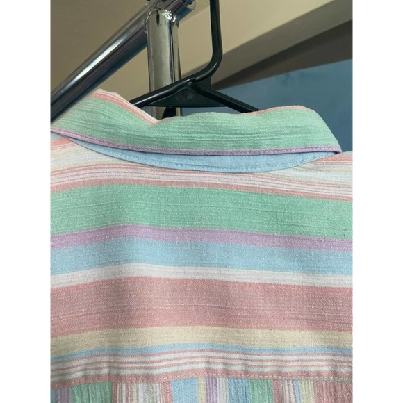 Alfred Dunner Pastel stripe button up - Picture 5 of 6